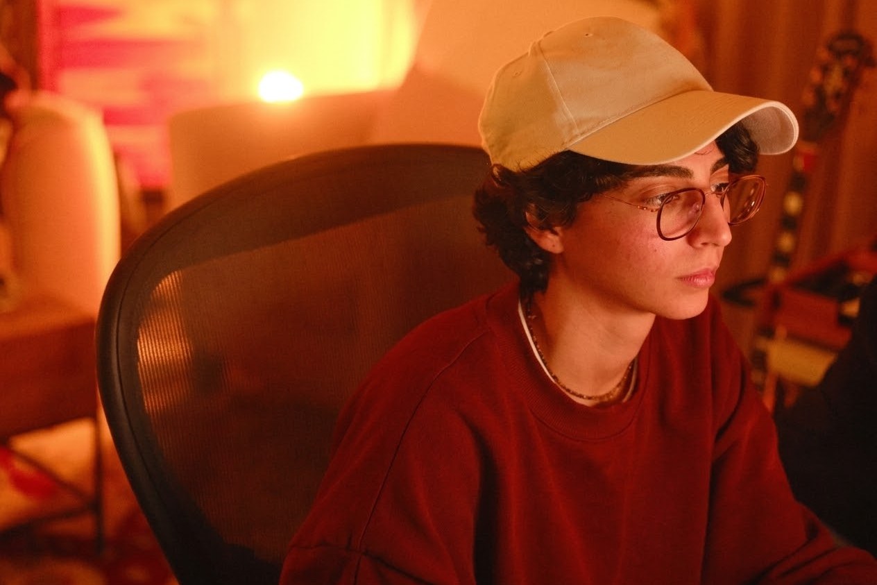 Maryam Attar at her desk in the studio